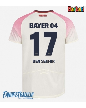 Bayer Leverkusen Eliesse Ben Seghir #17 Tricou Fotbal Replică 2025-26 Barbati Deplasare